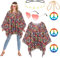 Mardi Gras Damen Umhang,70er Hippie Kostüm,Hippie Kostüm Damen,Hippie Umhang,70er-Hippie-Kleid-Kostüm,60er Kostüm Damen,Hippie Kleidung Damen,Karneval Kostüm Damen Hippie,Hippie Damen Poncho Set