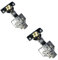 Pack 2 Bisagras cazoleta recta 35mm con cierre suave para cocina y muebles, con base reguladora y con clip 110º de apertura