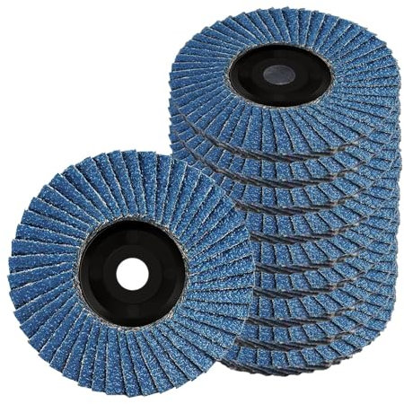 Alrens 12 dischi lamellari, dischi lamellari, dischi abrasivi, 75 mm x 10 mm, grana 40/60/80/120, set per smerigliatrice angolare da 3 pollici