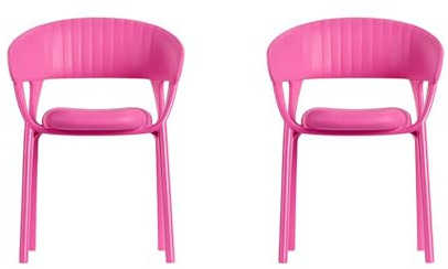 Ersatzteile für Barbie Puppen Dreamhouse Puppenhaus Spielset HMX10 - Ersatzset mit 2 rosa Stühlen