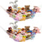 SHUESS 2 Stück Großes Kuscheltiernetz Hängematte für Flache Wandaufhängung Handgefertigtes Makramee Spielzeug Display Plüschtierhalter Kuscheltieraufbewahrung(weiß)