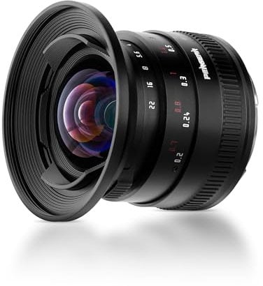 PERGEAR Lente de enfoque manual APS-C de 12 mm F2 II ultra gran angular para Canon RF-Mount, 230 g, diseño de apertura pulsada, compatible con cámara Canon RF Mount R3 R5 R5C R6 R6II R7 R8 R10 R50