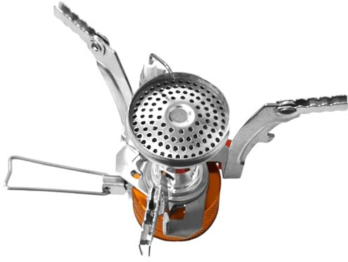 Alriedy Mini réchaud à gaz de camping - Ultra léger - Compact - 26 g - Avec 1 joint torique supplémentaire - Idéal pour la randonnée, le trekking, le pique-nique, le camping