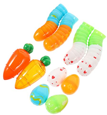 Alasum Osterjagd-spielzeug 28 Stück Befüllbare Plastikeier Karotten-design -süßigkeitenboxen Für Jungen Und Mädchen