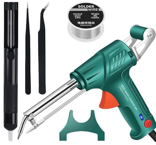 Pistolet à souder multifonction - Pistolet à souder multifonction - 60 W - Chauffage externe - Pistolet à souder automatique - Vert