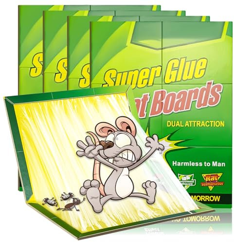 XDTIME Pest Sticky Pads Trap,Multi-Use Pest Trap Boards, 8 Packs Pest Sticky Boards,Large Extra Strong Sticky Trap for Multiple Insects in Indoor Outdoor Home Kitchen Garden Garage