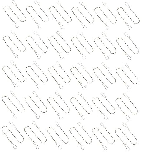 BESPORTBLE 50 Stücke Metall Hängen Ketten Mit Haken Poster Pole Hängen Ketten Für Fahnen Platzsparende Design Für