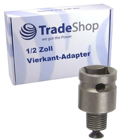 Trade-Shop 1/2 Vierkant-Adapter/Antrieb/Stecknuss auf 1/2 x 20 UNF Bohrfutter Adapter zum Umbau von Schlagschrauber in Bohrmaschine