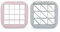 melii Reusable 2 Pack Bite Sized Food & Sandwich Cutters for Adults, Kids & Toddlers - Square & Triangle Mini Shapes - Pink & Grey