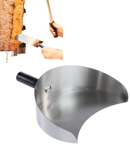 Döner- und Gyrosschaufel, praktische Dönerschaufel zum einfachen Aufnehmen und sicheren Transportieren von Fleisch, handlicher Drehspießfänger, Fleischauffangschale,Grillzubehör für Gyros-Döner (A)