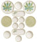 Set di piatti e ciotole in ceramica da 14 pezzi, set da tavola per 6 persone, ciotole da portata con design a foglia autunnale, servizio da tavola fatto a mano, regalo a tema per design