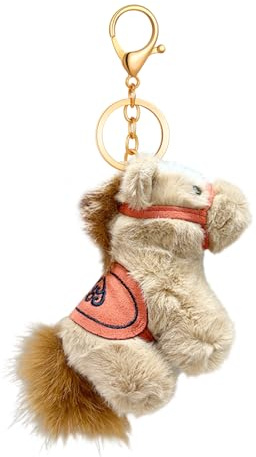 Duroecsain Schlüsselanhänger aus Plüsch, niedliches für Rucksack, 10 cm, Mini-Schlüsselanhänger, Charm, Geschenk für Damen und Mädchen (zufällige Farbe)