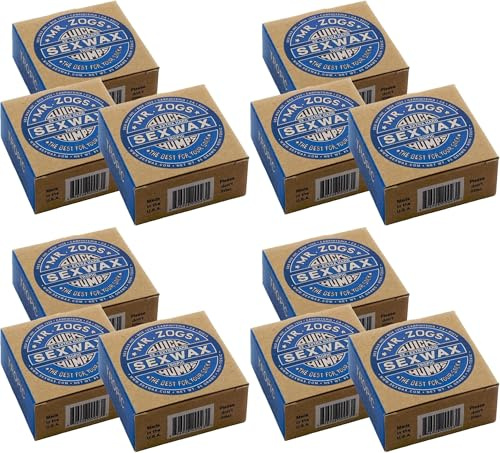Sex Wax Quick Humps 6X Extra Hard Tropical Surfboard Wax, 78°F and Above, Coconut Scented, 85g, 12 Pack
