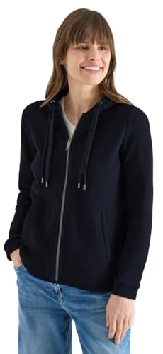 Cecil Langarm Jacke mit Kapuze und Taschen universal Blue S