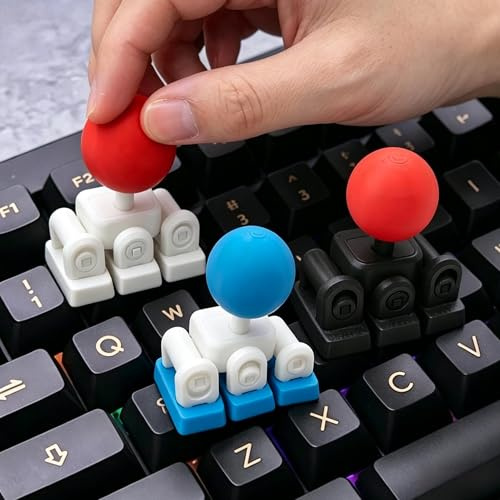 3 Pack Joystick Keycap, 4-Way Mechanical Keyboard Controller, 3D Printed Keyboard Joystick Keycap, Retro Game Accessory, DIY Novelty Analog Button Attachment