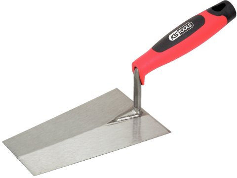 KS Tools 144.0222 Cazzuola per Stuccatura, 180 mm, a Punta Squadrata, Impugnatura Bi-Componente