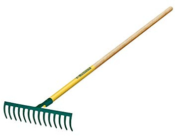 Leborgne, Râteau Forgé 14 Dents Courbes, Largeur: 36 cm, Acier Forgé et Trempé, Ergonomie: Manche Extra Long de 150 cm, Bois certifié 100% PEFC, Emmanchement Stable et Robuste