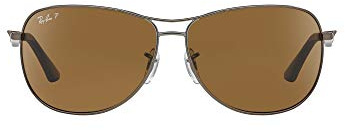 Ray-Ban Unisex Rechteckig Sonnenbrille, Gr. 59 mm, Grey (029/83 029/83), 59 mm