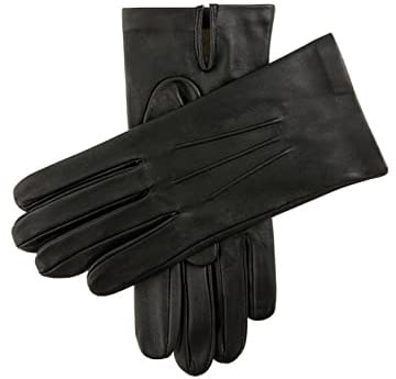 Dents Keswick Men's Silk Lined Leather Gloves BLACK 9.5