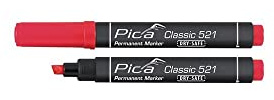 Pica Classic Permanentmarker, Keilspitze 2-6mm, rot