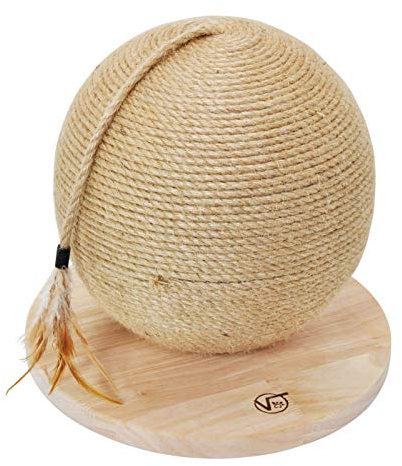 VOSS.PET Grande Boule à griffer Vesta Ø30 cm, griffoir, Jouet Chat, Grimper, griffer, Chaton