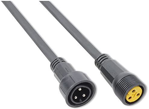 BeamZ CX21-5 Outdoor Power Extension Cable IP65 Rated 5m Waterproof Mains Cable with Heavy Duty Threaded Connectors for Weatherproof Lighting Installations and Events
