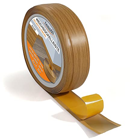 Weichsockelleiste, PVC, 25m, Eiche NA036