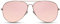 Cheapass Sonnenbrille Verspiegelt Rosé-Gold Piloten-Brille Flieger-Brille Real-Revo Linsen UV-400 Metall Damen Frauen