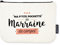 Manahia Pochette Cadeau Marraine - Ma p’tite pochette de marraine de compet' - 100% Coton - Annonce Future Marraine - Noël Marraine - Trousse de toilette, Anniversaire Marraine - Baptême