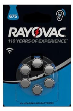 RAYOVAC - 6 X HEARING AID BATTERY PR44 675 ZINC air 1.45V - 4600745416