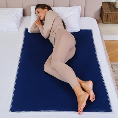 Inspire Waterproof Mattress Protector, Dark Colored to Hide Stains, Extra Large 34 x 54, Quilted Bed Pad for Incontinence Washable, for Adults and Kids