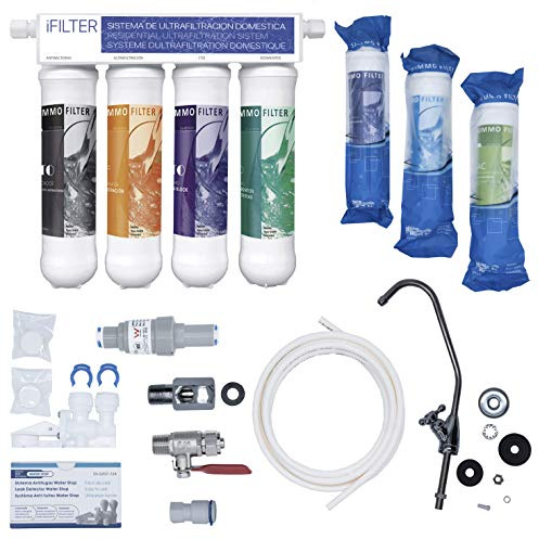 iFONT Equipo de Filtrado de Agua iFILTER | Sistema de Ultrafiltracion de Agua | Incluye 2 Recambios de Filtros | Diseño Exclusivo (Fabricante: Hidro-Water S.L)