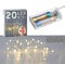 Cepewa Mikro Draht Lichterkette Stern warmweiß silber Batterie Deko Beleuchtung Weihnachten Timer (1 x 20 LED Mikro-Draht Lichterkette)