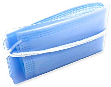 5 Stück Masken-Etui für Mundschutz Faltbare Aufbewahrungsbox für Einwegmasken Maskenhülle faltbar hygienische Aufbewahrung für Mund und Nasenschutz waschbar (Blau)