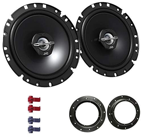 JVC CS-J1720X Lautsprecher mit Einbauset passend für VW Volkswagen T6 Transporter ab 2015 Türen vorne 600 W 170mm 2 Wege Koax