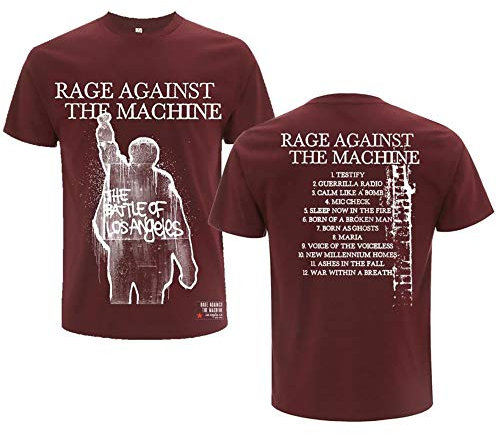 Rage Against The Machine Bola Album Cover Red offiziell Männer T-Shirt Herren (XX-Large)