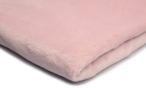 Plüsch-Strickstoff Glatt Zweiseitig, Teddy, 50x160 cm (Hell-Pink)