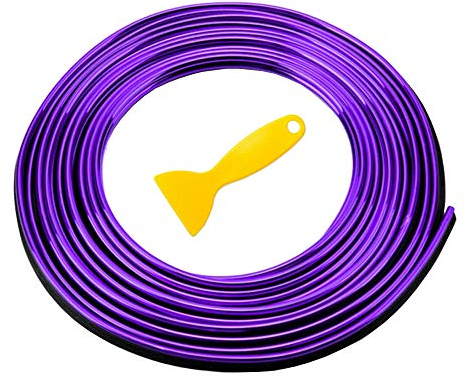 ETOPARS Auto Zierleiste 5 Meter Lila Auto Innenraum Zubehör Dekorative Streifen Line Lückenfüller Chrom Zierleisten Flexibler Streifen