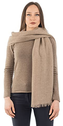 Dalle Piane Cashmere - Pashmina aus 100% Kaschmir - Made in Italy - für Frau, Farbe: Nerz, Einheitsgröße