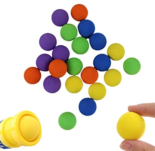 KKPLZZ EVA Fafety Foam Ball,100 PCS Game Refill Balls for Power Popper Gun Toy Soft Foam Balls Refills Outdoor Sports Ball Toy