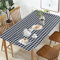 Fitable Schwarz-weiß karierte Tischdecke mit Gummizug, 76,2 x 243,8 cm, wasserdichte Vinyl-Tischdecke mit Flanell-Rückseite, rechteckige Outdoor-Tischdecke für 2,4 m Tisch, Klapptisch