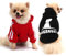 QiCheng&LYS Hunde Kapuzenpulli,Hunde Wintermantel Kleine Hunde,Jacke für Chihuahua (A-Schwarz/Rot, XS)