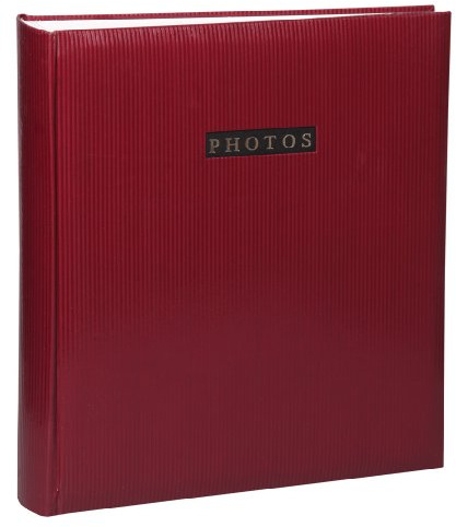 IDEAL TREND Elegance Fotoalbum 29x32 cm 100 weiße Seiten Jumbo Foto Album Buchalbum: Farbe: Rot