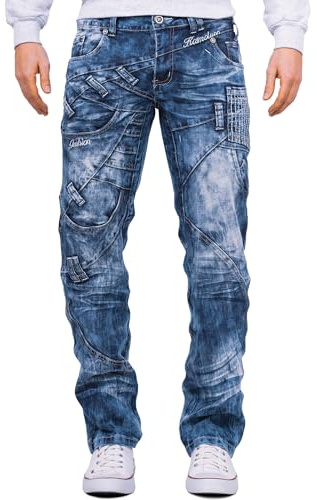 KOSMO LUPO Herren Jeans KM130-bans W40/L34