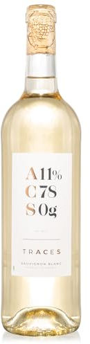 TRACES Sauvignon Blanc - Multi Award-Winning & Naturally Lighter - Sugar Free Wine, Vegan, Lower Calorie - 1 x 750ml Bottle