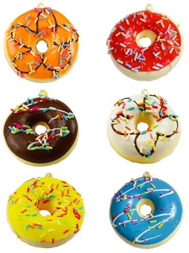 XCSJ 6pcs Realistische Künstliche Donuts Fake Donuts Modell Realistische Künstliche Lebensmittel Künstliche Kuchen Simulation Donuts Künstliche Für Hochzeit Fotografie Lebensmittel Requisiten (6)