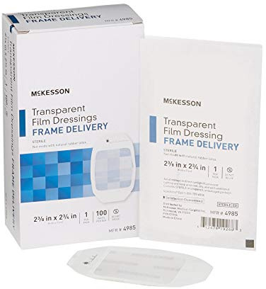 McKesson Transparent Film Dressing, Sterile, Frame Delivery (2.38 x 2.75 Inch (400 Count))