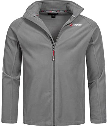 Geographical Norway - Giacca in pile da uomo, grigio, XL