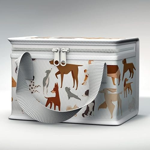 Puckator Cool Lunch Bag with Barks Dog Design Made Out of Recycled Plastic Bottles - Insulated Lunch Bag for Women Men Children - Lunch Box Bag for Work & School - Beach Picnic Accessories