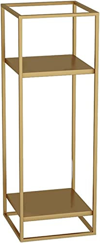 Beistelltische, schlanker Eisen-Pflanzenständer, Beistelltisch, Blumentopfhalter, goldenes Regal, kompakter rechteckiger Sofatisch für Hotelhallendekoration (Gr
